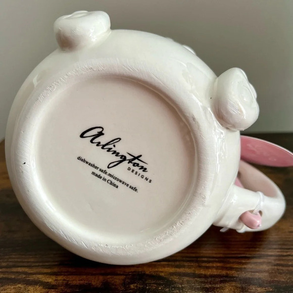 Arlington| 3D Ceramic Hand-Painted Bunny Mug & Spoon Set Spring Easter - Picture 7 of 8